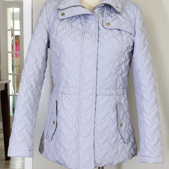 Cole Haan Jackets & Blazers - COLE HAAN SIGNATURE QUILTED JACKET LIGHT BLUE